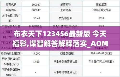 布衣天下123456最新版 今天福彩,謀智解答解釋落實(shí)_AOM3.64.85四喜版