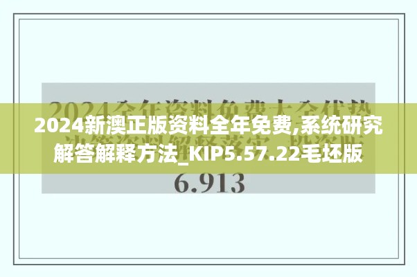 2024新澳正版資料全年免費(fèi),系統(tǒng)研究解答解釋方法_KIP5.57.22毛坯版