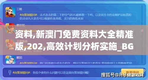 資料,新澳門免費資料大全精準版,202,高效計劃分析實施_BGR8.20.38別致版