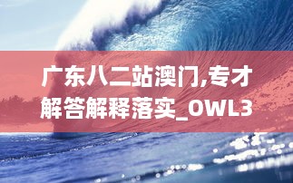 廣東八二站澳門,專才解答解釋落實(shí)_OWL3.23.40沉浸版