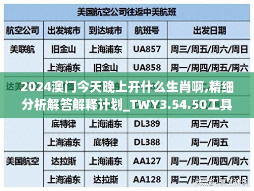 2024澳門今天晚上開什么生肖啊,精細分析解答解釋計劃_TWY3.54.50工具版