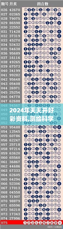 2024年天天開好彩資料,測繪科學與技術_EGJ3.17.71本地版