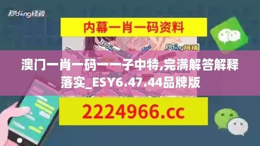 澳門一肖一碼一一子中特,完滿解答解釋落實(shí)_ESY6.47.44品牌版