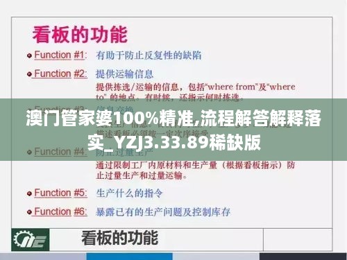 澳門管家婆100%精準(zhǔn),流程解答解釋落實(shí)_YZJ3.33.89稀缺版