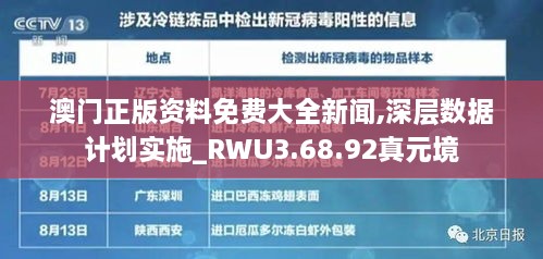 澳門(mén)正版資料免費(fèi)大全新聞,深層數(shù)據(jù)計(jì)劃實(shí)施_RWU3.68.92真元境