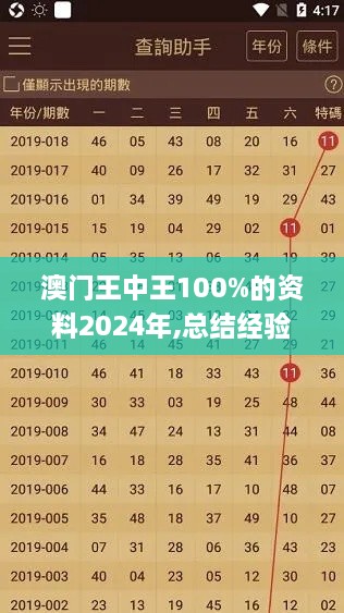 澳門王中王100%的資料2024年,總結(jié)經(jīng)驗落實探討_HPS8.49.27大師版