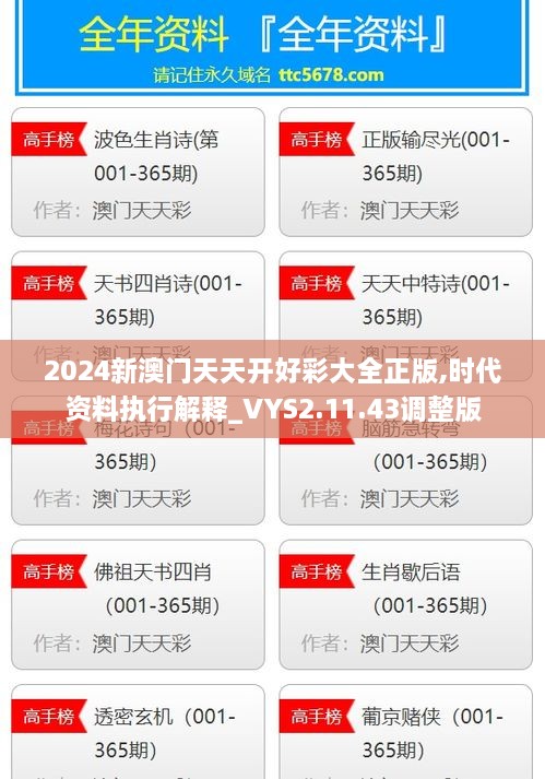 2024新澳門天天開好彩大全正版,時(shí)代資料執(zhí)行解釋_VYS2.11.43調(diào)整版