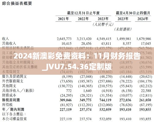 2024新澳彩免費資料：11月財務報告_JVU7.54.36定制版