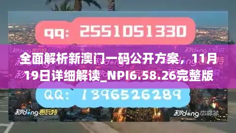 全面解析新澳門(mén)一碼公開(kāi)方案，11月19日詳細(xì)解讀_NPI6.58.26完整版