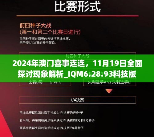 2024年澳門喜事連連，11月19日全面探討現(xiàn)象解析_IQM6.28.93科技版