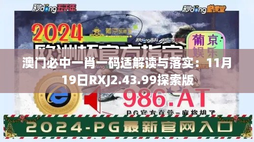 澳門(mén)必中一肖一碼適解讀與落實(shí)：11月19日RXJ2.43.99探索版