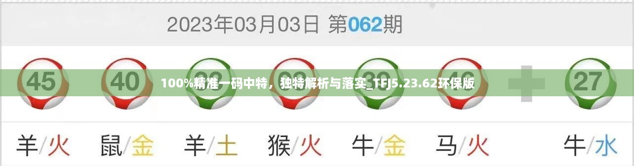 100%精準(zhǔn)一碼中特，獨(dú)特解析與落實(shí)_TFJ5.23.62環(huán)保版