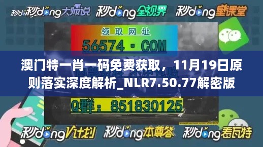 澳門特一肖一碼免費獲取，11月19日原則落實深度解析_NLR7.50.77解密版