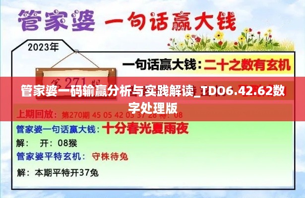 管家婆一碼輸贏分析與實(shí)踐解讀_TDO6.42.62數(shù)字處理版