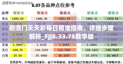 新澳門天天彩每日精準(zhǔn)指南，詳細(xì)步驟解析_FJJ8.33.78數(shù)字版