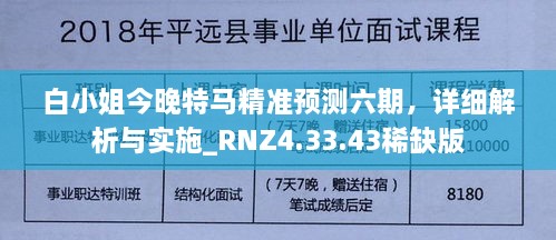 白小姐今晚特馬精準(zhǔn)預(yù)測(cè)六期，詳細(xì)解析與實(shí)施_RNZ4.33.43稀缺版