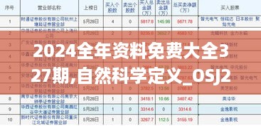 2024全年資料免費(fèi)大全327期,自然科學(xué)定義_OSJ2.31.89先鋒實(shí)踐版