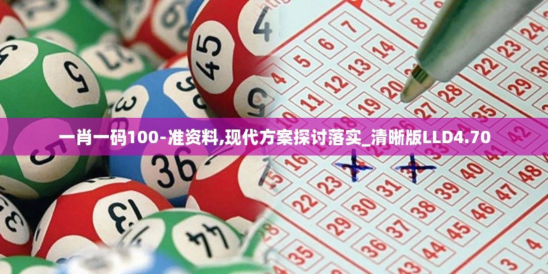一肖一碼100-準資料,現(xiàn)代方案探討落實_清晰版LLD4.70