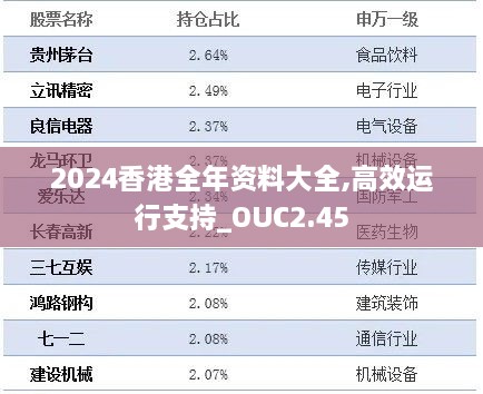 2024香港全年資料大全,高效運(yùn)行支持_OUC2.45