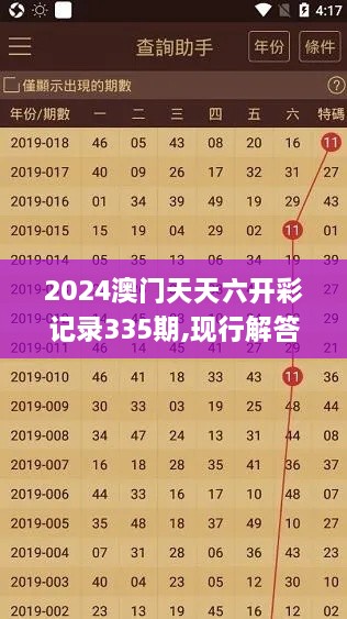 2024澳門天天六開彩記錄335期,現(xiàn)行解答解釋落實_MGU2.29.27護眼版