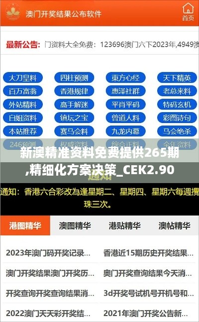 新澳精準(zhǔn)資料免費(fèi)提供265期,精細(xì)化方案決策_(dá)CEK2.90