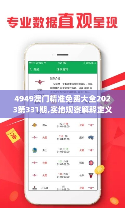 4949澳門精準(zhǔn)免費大全2023第331期,實地觀察解釋定義_BSE9.66.21個性版
