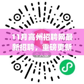 11月高州招聘網(wǎng)最新招聘信息大揭秘，優(yōu)質(zhì)職位等你來挑戰(zhàn)！