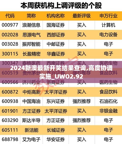 2024新澳最新開獎(jiǎng)結(jié)果查詢,高度協(xié)調(diào)實(shí)施_UWO2.92