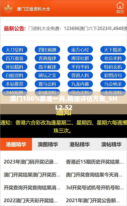 澳門100%最準(zhǔn)一肖,精細評估方案_SHL2.52
