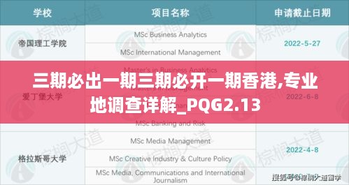 三期必出一期三期必開一期香港,專業(yè)地調(diào)查詳解_PQG2.13