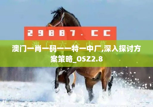 澳門一肖一碼一一特一中廠,深入探討方案策略_OSZ2.8