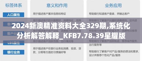 2024新澳精準(zhǔn)資料大全329期,系統(tǒng)化分析解答解釋_KFB7.78.39星耀版