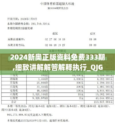 2024新奧正版資料免費333期,細(xì)致講解解答解釋執(zhí)行_QJG2.38.87數(shù)線程版