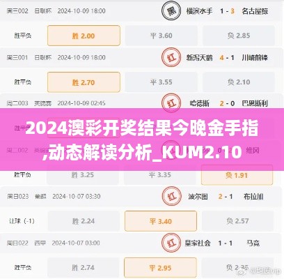 2024澳彩開獎(jiǎng)結(jié)果今晚金手指,動(dòng)態(tài)解讀分析_KUM2.10