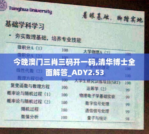 今晚澳門三肖三碼開一碼,清華博士全面解答_ADY2.53