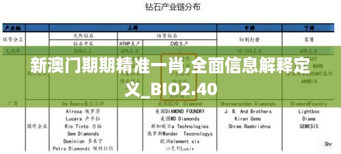 新澳門期期精準一肖,全面信息解釋定義_BIO2.40