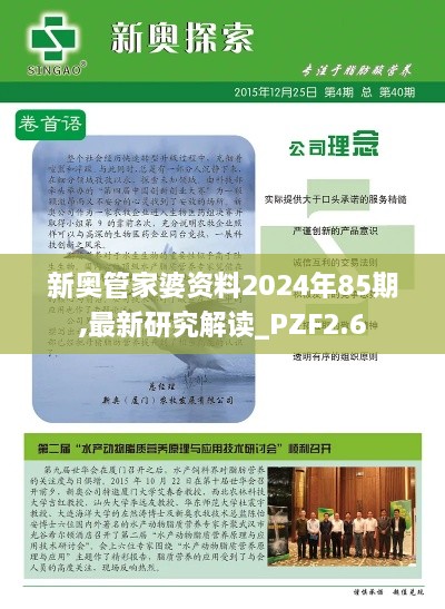 新奧管家婆資料2024年85期,最新研究解讀_PZF2.6