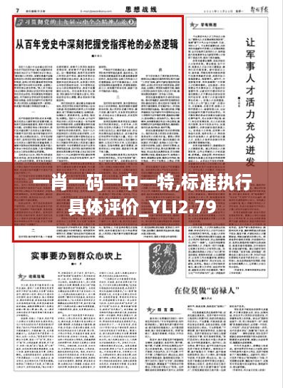 一肖一碼一中一特,標準執(zhí)行具體評價_YLI2.79
