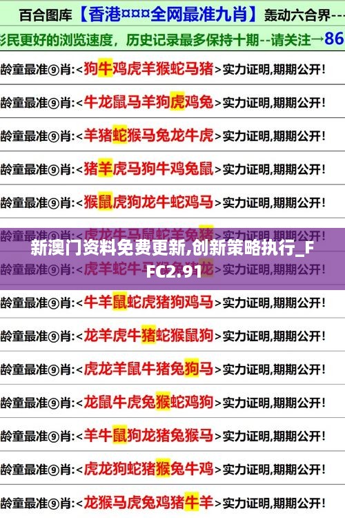 新澳門資料免費(fèi)更新,創(chuàng)新策略執(zhí)行_FFC2.91