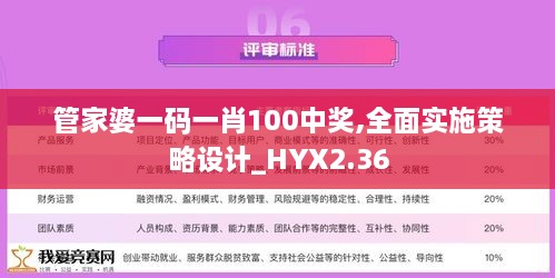 管家婆一碼一肖100中獎,全面實施策略設計_HYX2.36