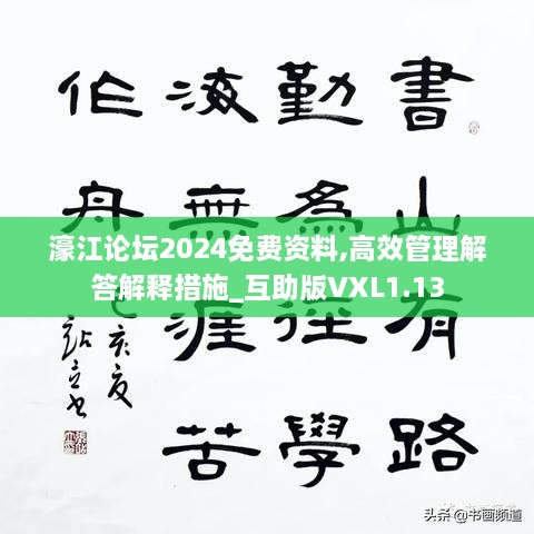 濠江論壇2024免費(fèi)資料,高效管理解答解釋措施_互助版VXL1.13