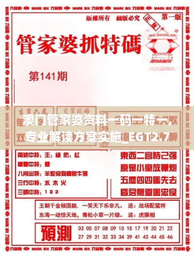 澳門管家婆資料一碼一特一,專業(yè)解讀方案實施_EGT2.7