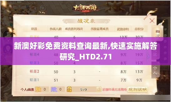 新澳好彩免費資料查詢最新,快速實施解答研究_HTD2.71
