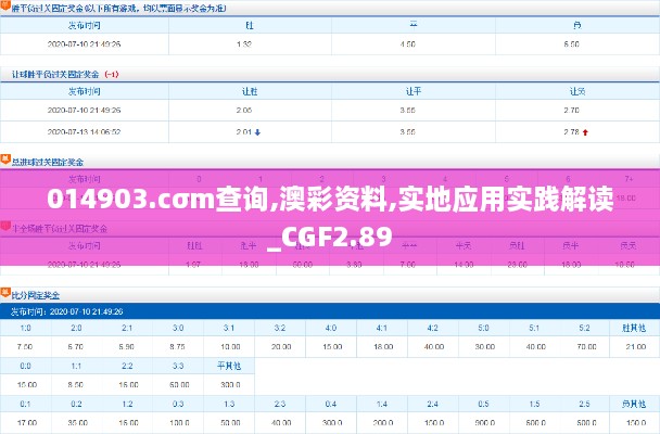 014903.cσm查詢,澳彩資料,實地應(yīng)用實踐解讀_CGF2.89
