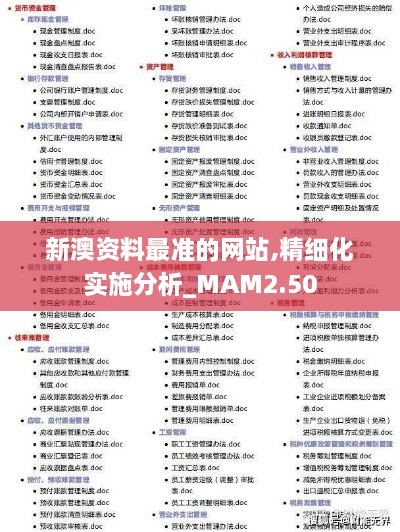 新澳資料最準的網站,精細化實施分析_MAM2.50