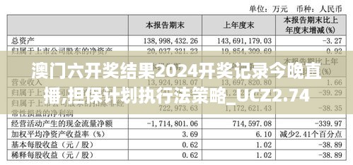 澳門六開獎結(jié)果2024開獎記錄今晚直播,擔(dān)保計劃執(zhí)行法策略_UCZ2.74