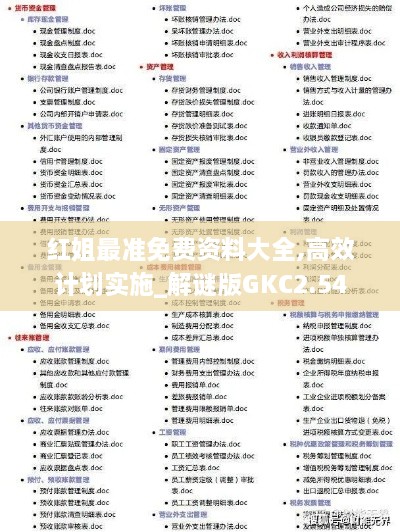 紅姐最準免費資料大全,高效計劃實施_解謎版GKC2.54
