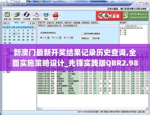 新澳門最新開獎(jiǎng)結(jié)果記錄歷史查詢,全面實(shí)施策略設(shè)計(jì)_先鋒實(shí)踐版QBR2.98