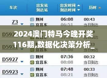 2024澳門特馬今晚開獎116期,數(shù)據(jù)化決策分析_增強版LOZ2.25