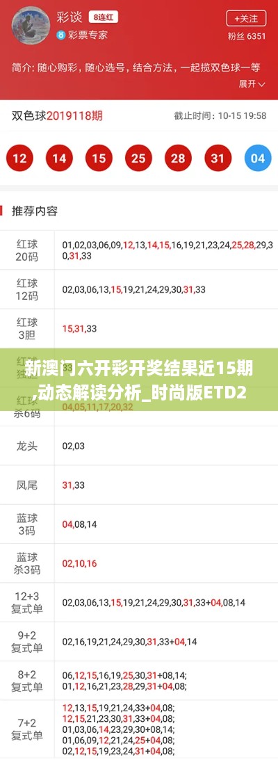 新澳門六開彩開獎結(jié)果近15期,動態(tài)解讀分析_時(shí)尚版ETD2.59